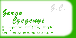 gergo czegenyi business card